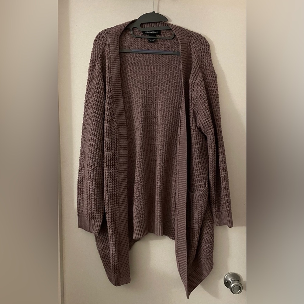 DUSTY LAVENDER CARDIGAN- SOHO APPAREL